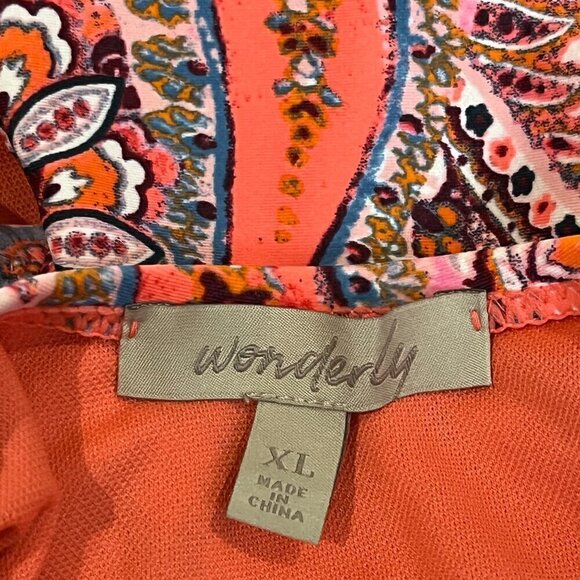 Wonderfly One Piece Halter Lace-Up Back Strappy Swimsuit Paisley Print - Picture 9 of 10